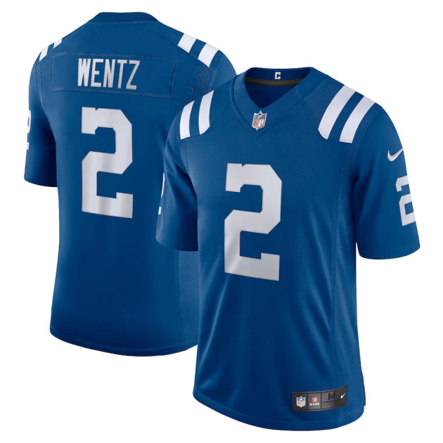 mens nike carson wentz royal indianapolis colts vapor limited jersey